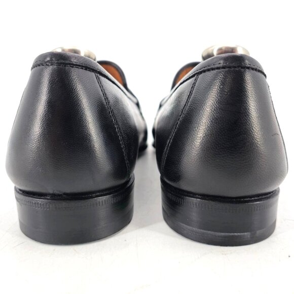 Allen Edmonds Italian Dress Shoes Men 8 Butter Soft Black Leather Tassel Loafers - Picture 6 of 13